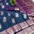 Blue zari woven banarasi silk blend saree with blouse piece
