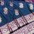 Blue zari woven banarasi silk blend saree with blouse piece