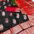 Black zari woven banarasi silk blend saree with blouse piece