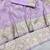 Lavender zari woven banarasi silk blend saree with blouse piece