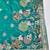 Rama zari woven banarasi silk blend saree with blouse piece