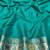 Rama zari woven banarasi silk blend saree with blouse piece