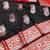 Black zari woven banarasi silk blend saree with blouse piece