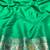 Green zari woven banarasi silk blend saree with blouse piece