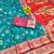 Rama zari woven banarasi silk blend saree with blouse piece