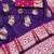 Purple zari woven banarasi silk blend saree with blouse piece
