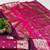 Wine zari woven banarasi silk blend saree with blouse piece