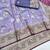 Light purple zari woven banarasi silk blend saree with blouse piece