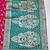 Rani pink zari woven banarasi silk blend saree with blouse piece