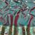 Rani pink zari woven banarasi silk blend saree with blouse piece