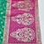 Green zari woven banarasi silk blend saree with blouse piece