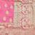 Pink zari woven banarasi silk blend saree with blouse piece