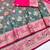 Lavender zari woven banarasi silk blend saree with blouse piece