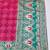 Pink zari woven banarasi silk blend saree with blouse piece