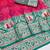 Pink zari woven banarasi silk blend saree with blouse piece