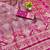 Mauve zari woven banarasi silk blend saree with blouse piece
