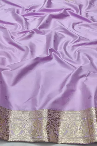 Blue zari woven silk blend saree with blouse piece