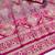 Mauve zari woven banarasi silk blend saree with blouse piece