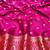 Mauve zari woven banarasi silk blend saree with blouse piece