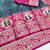 Firozi zari woven banarasi silk blend saree with blouse piece