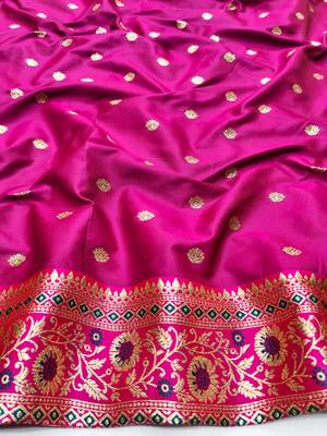 Firozi zari woven silk blend saree with blouse piece 4