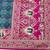 Firozi zari woven banarasi silk blend saree with blouse piece