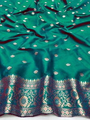 Purple zari woven silk blend saree with blouse piece 4