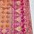 Peach zari woven banarasi silk blend saree with blouse piece