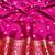 Peach zari woven banarasi silk blend saree with blouse piece