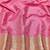 Pink zari woven banarasi silk blend saree with blouse piece