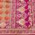 Peach zari woven banarasi silk blend saree with blouse piece