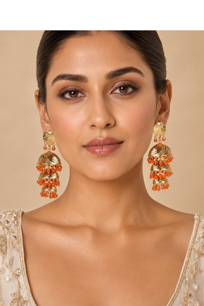 Luxe punjabi style jhumka earrings 3