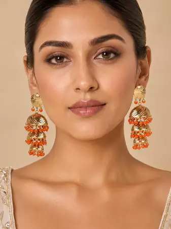 Luxe punjabi style jhumka earrings