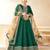 Green Taffeta Silk Butti Anarkali Suit