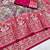 Purple zari woven banarasi silk blend saree with blouse piece