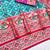 Blue zari woven banarasi silk blend saree with blouse piece