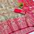 Grey zari woven banarasi silk blend saree with blouse piece
