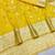 Gold zari woven banarasi silk blend saree with blouse piece