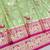 Light green zari woven banarasi silk blend saree with blouse piece