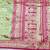 Light green zari woven banarasi silk blend saree with blouse piece