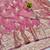 Pink zari woven banarasi silk blend saree with blouse piece