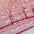 Pink zari woven banarasi silk blend saree with blouse piece
