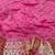 Pink zari woven banarasi silk blend saree with blouse piece