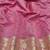 Pink zari woven banarasi silk blend saree with blouse piece