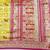 Yellow zari woven banarasi silk blend saree with blouse piece