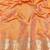 Orange zari woven banarasi silk blend saree with blouse piece