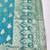 Blue zari woven banarasi silk blend saree with blouse piece