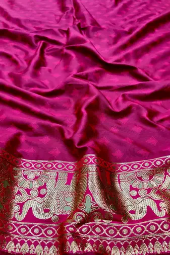 Teal blue zari woven silk blend saree with blouse piece