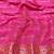 Pink zari woven patola silk blend saree with blouse piece