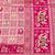 Pink zari woven patola silk blend saree with blouse piece